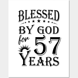 Blessed By God For 57 Years Posters and Art